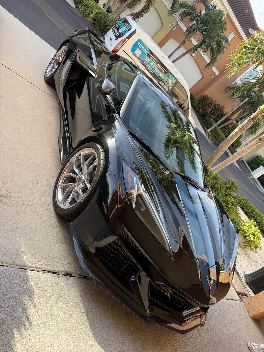 Detailed black Chevrolet Corvette