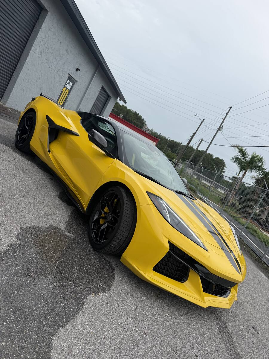 Detailed yellow Chevrolet Corvette